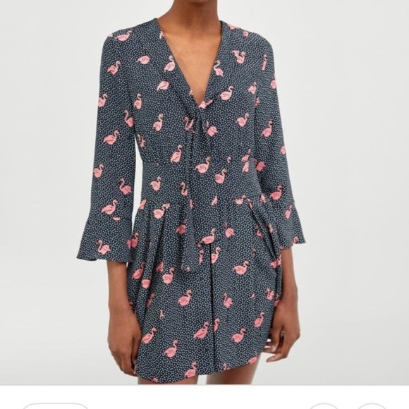 Zara Dresses & Skirts - Zara flamingo print romper